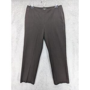 Talbots Heritage Dress Pants‎ Women 12P Brown Side Zip Closure Q86